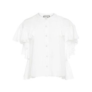 Alexis White Ruffle Sleeve Blouse